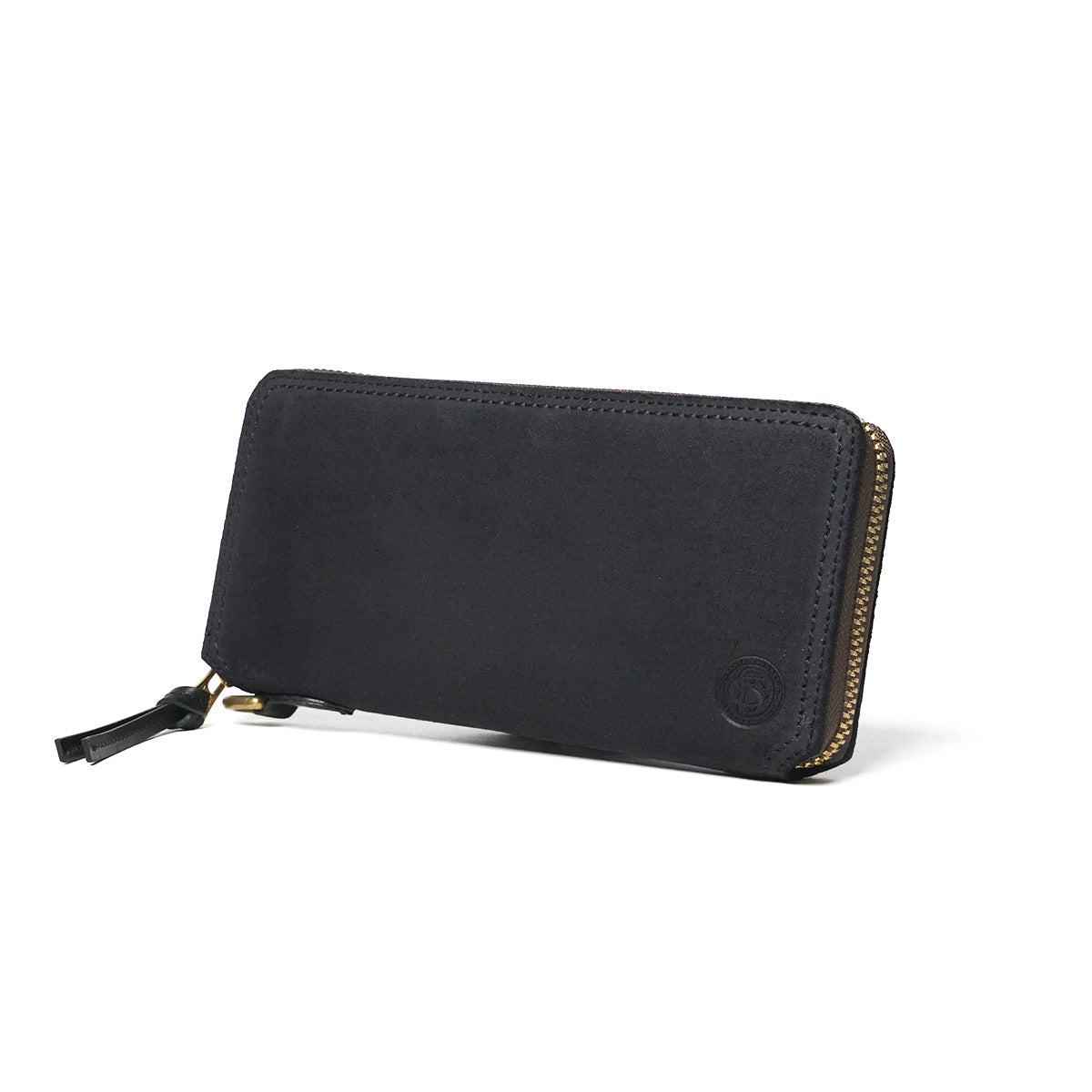 Oil suede round zipper long wallet FZKM10