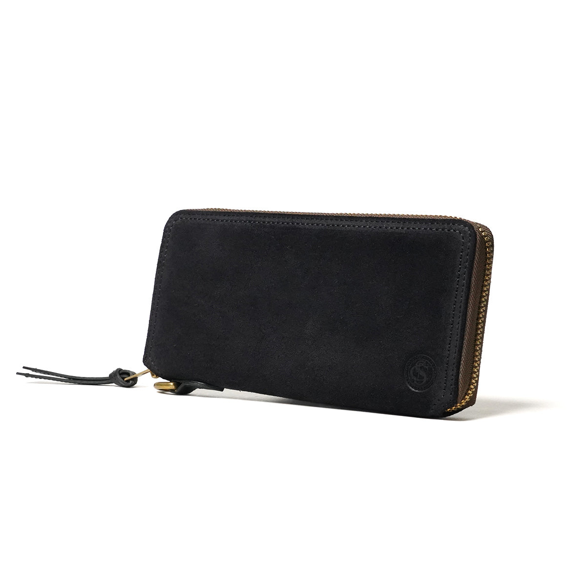 油麂皮圓拉鍊長皮夾 FZKM10