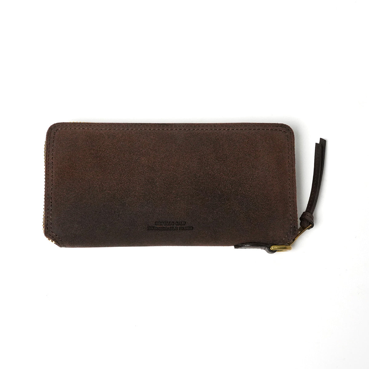 Oil suede round zipper long wallet FZKM10