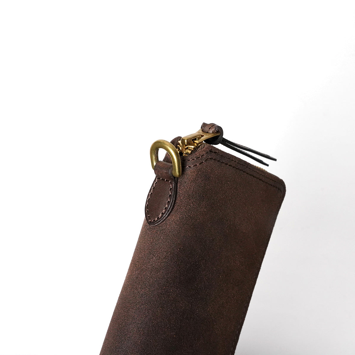 Oil suede round zipper long wallet FZKM10