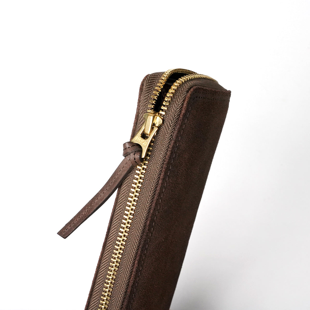 Oil suede round zipper long wallet FZKM10