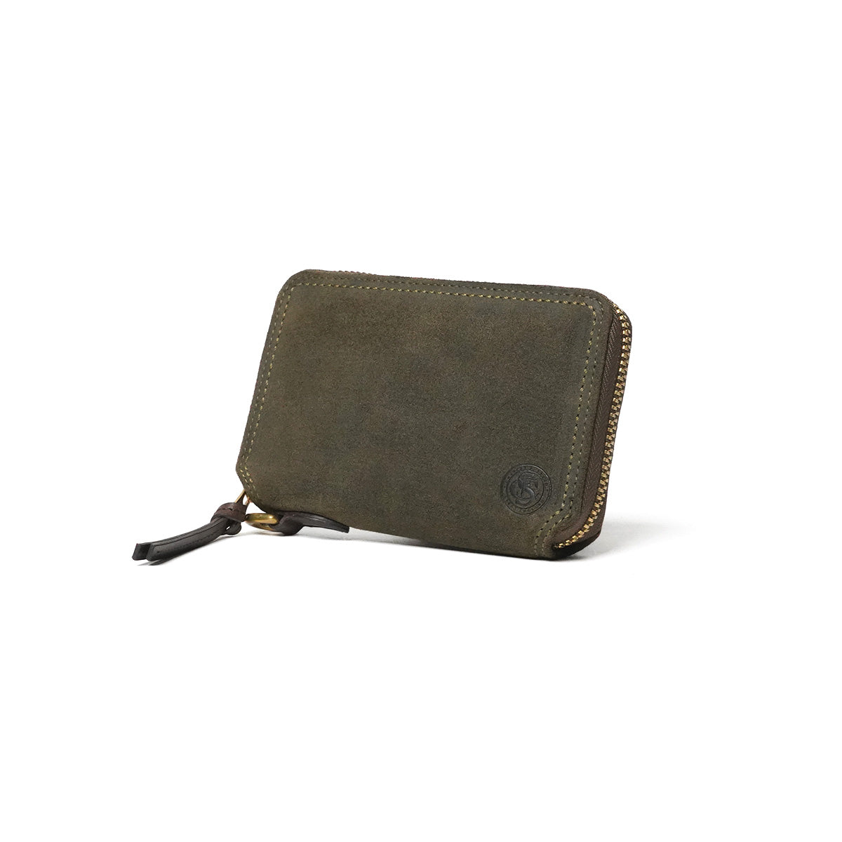 Oil suede round zipper half wallet FZKM11