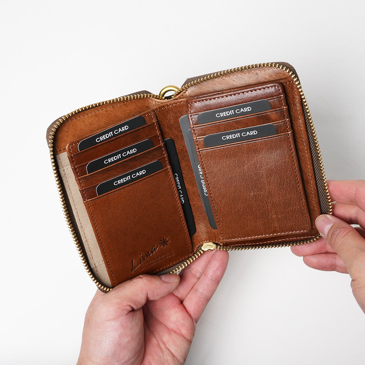 Oil suede round zipper half wallet FZKM11