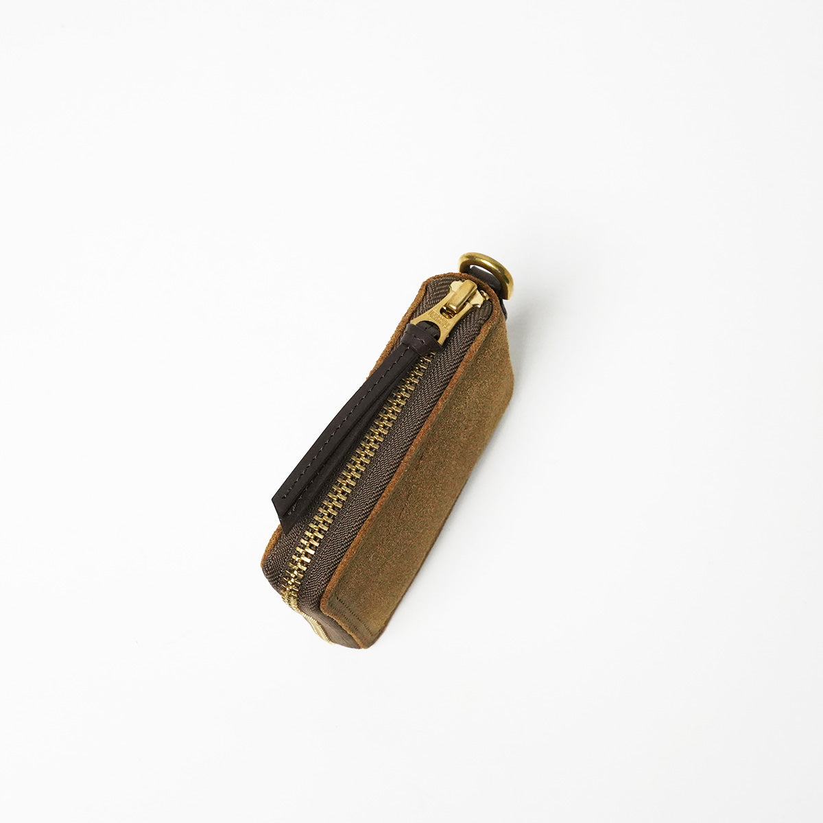 Oil suede round zipper bifold wallet FZKM12