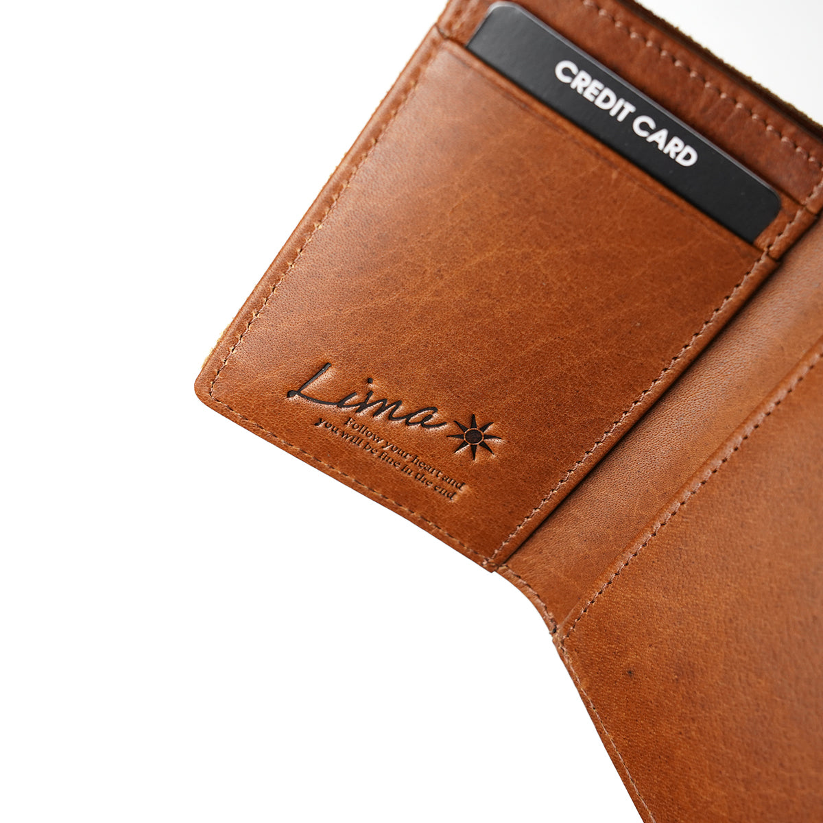 Oil suede tri-fold wallet FZKM14