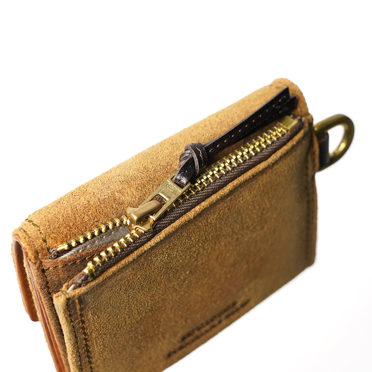 Oil suede tri-fold wallet FZKM14