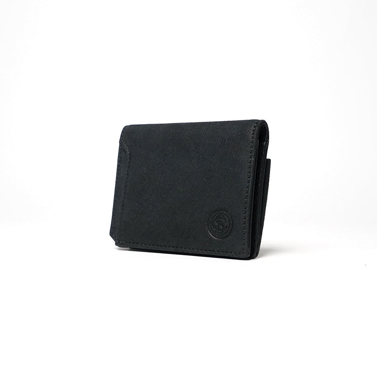 Waxed Elk Leather Bifold Mini Wallet FZKM854