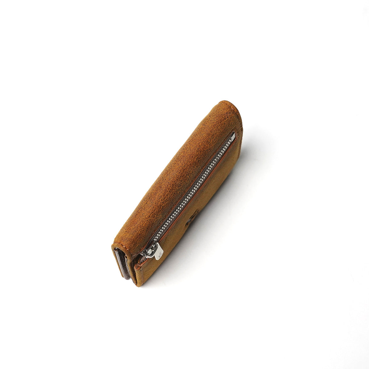 Waxed Elk Leather Bifold Mini Wallet FZKM854