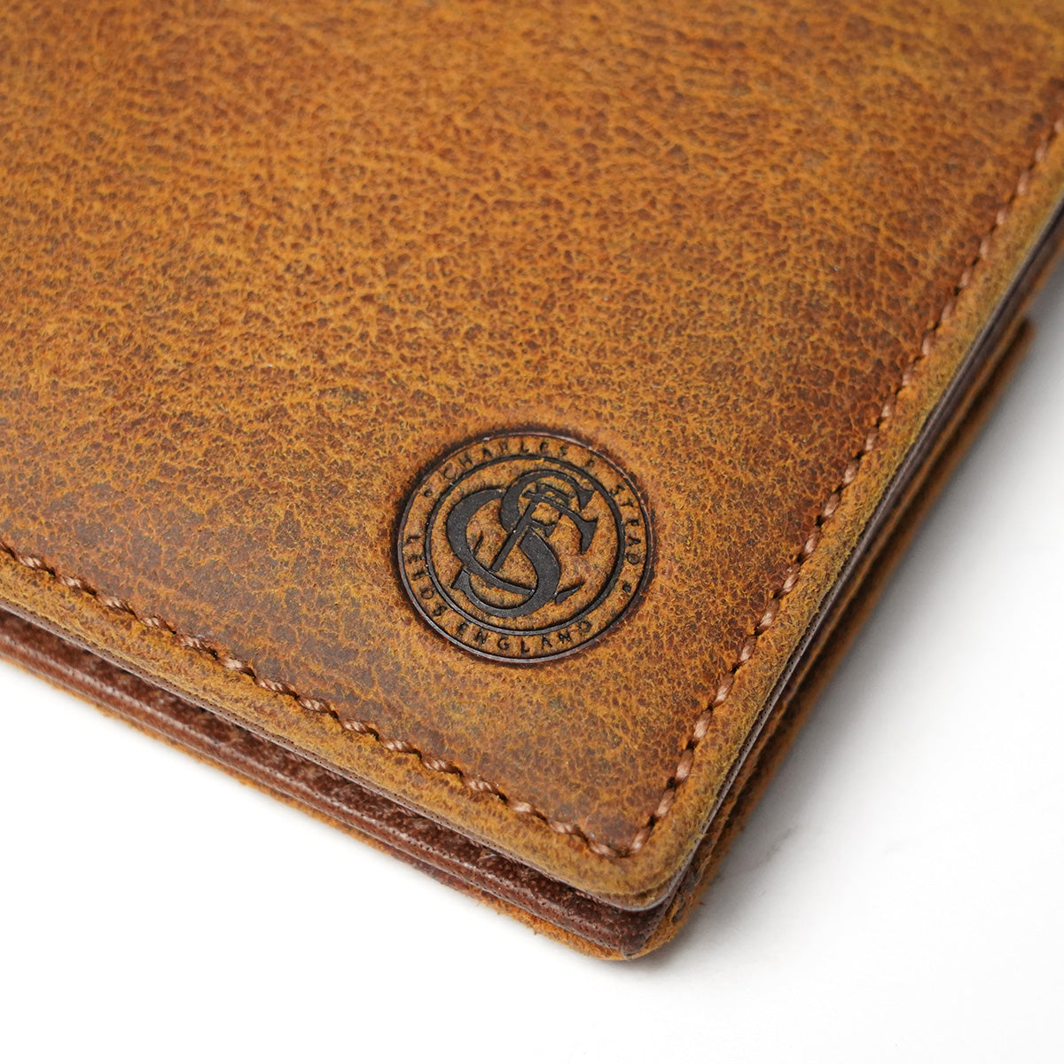 Waxed Elk Leather Bifold Mini Wallet FZKM854