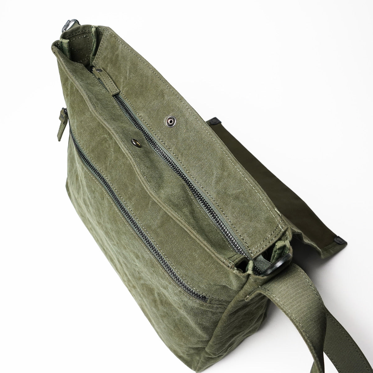 TIGER CANVAS - Tiger Canvas - Shoulder Bag with Flap (M Size) GRN882