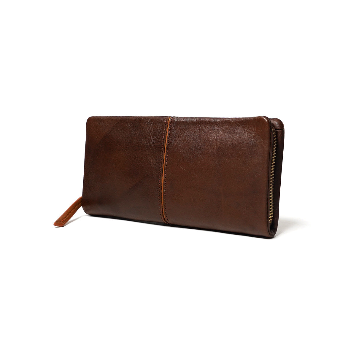 Full Chrome Wash Round Zipper Long Wallet HRD400