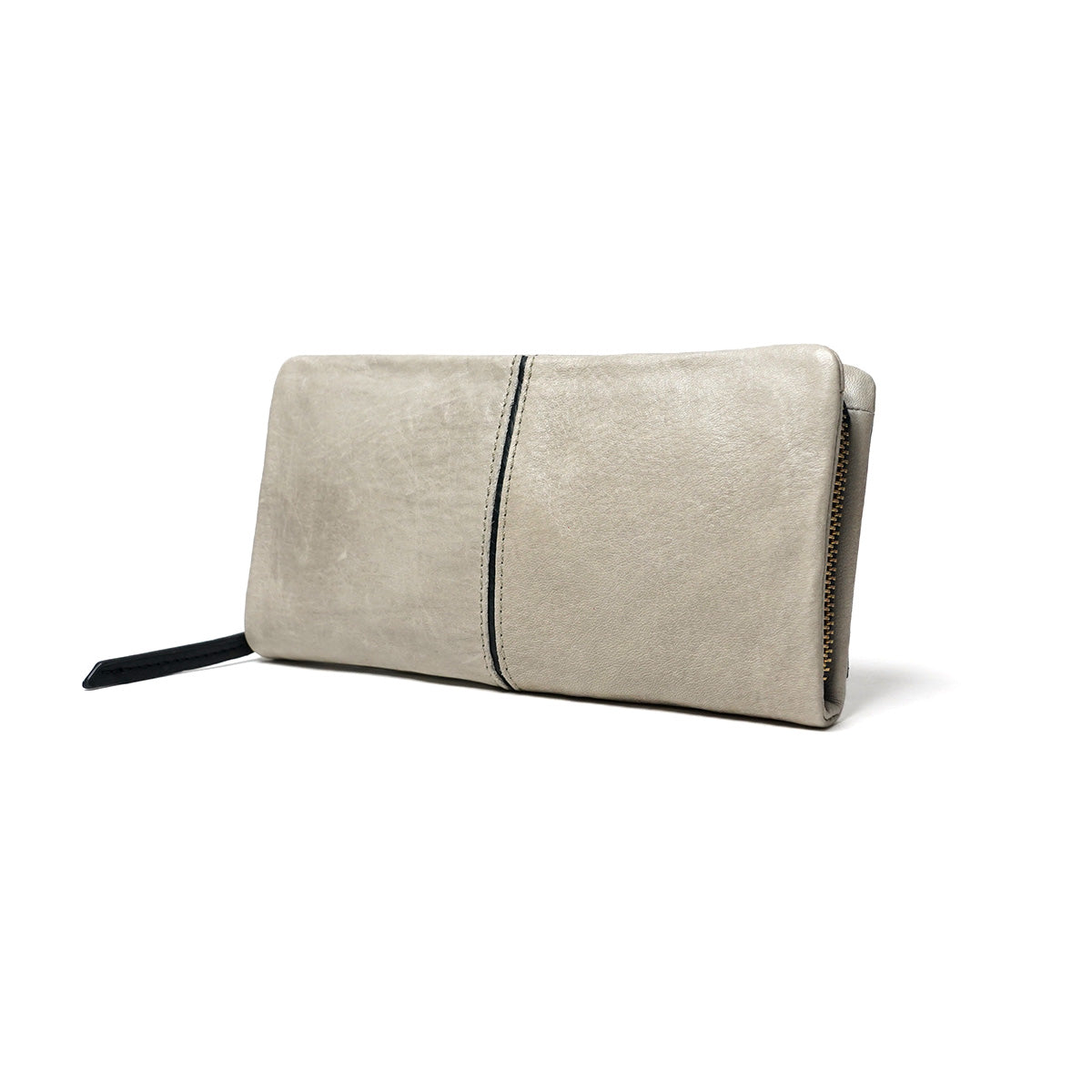 Full Chrome Wash Round Zipper Long Wallet HRD400