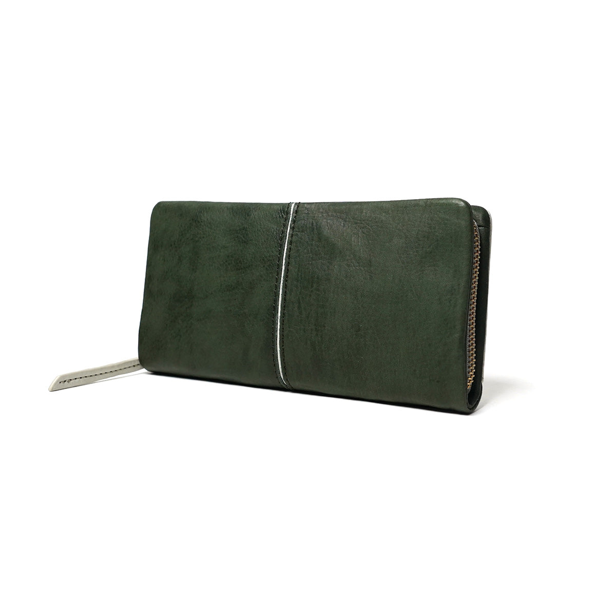 Full Chrome Wash Round Zipper Long Wallet HRD400