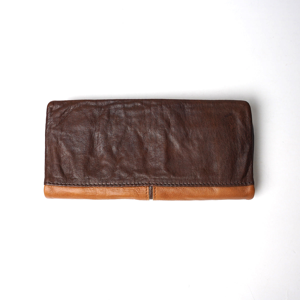 Full Chrome Wash Round Zipper Long Wallet HRD400