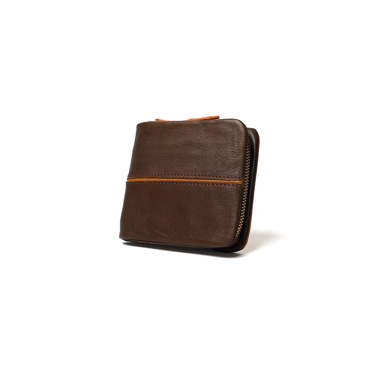 Full Chrome Wash Round Zipper Bifold Wallet HRD402