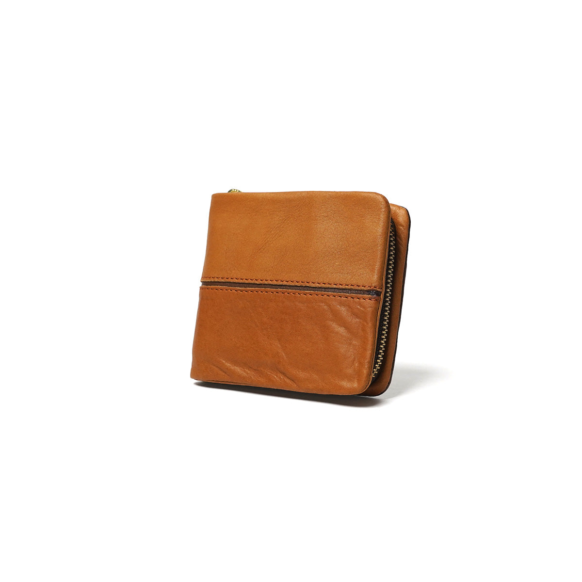 Full Chrome Wash Round Zipper Bifold Wallet HRD402
