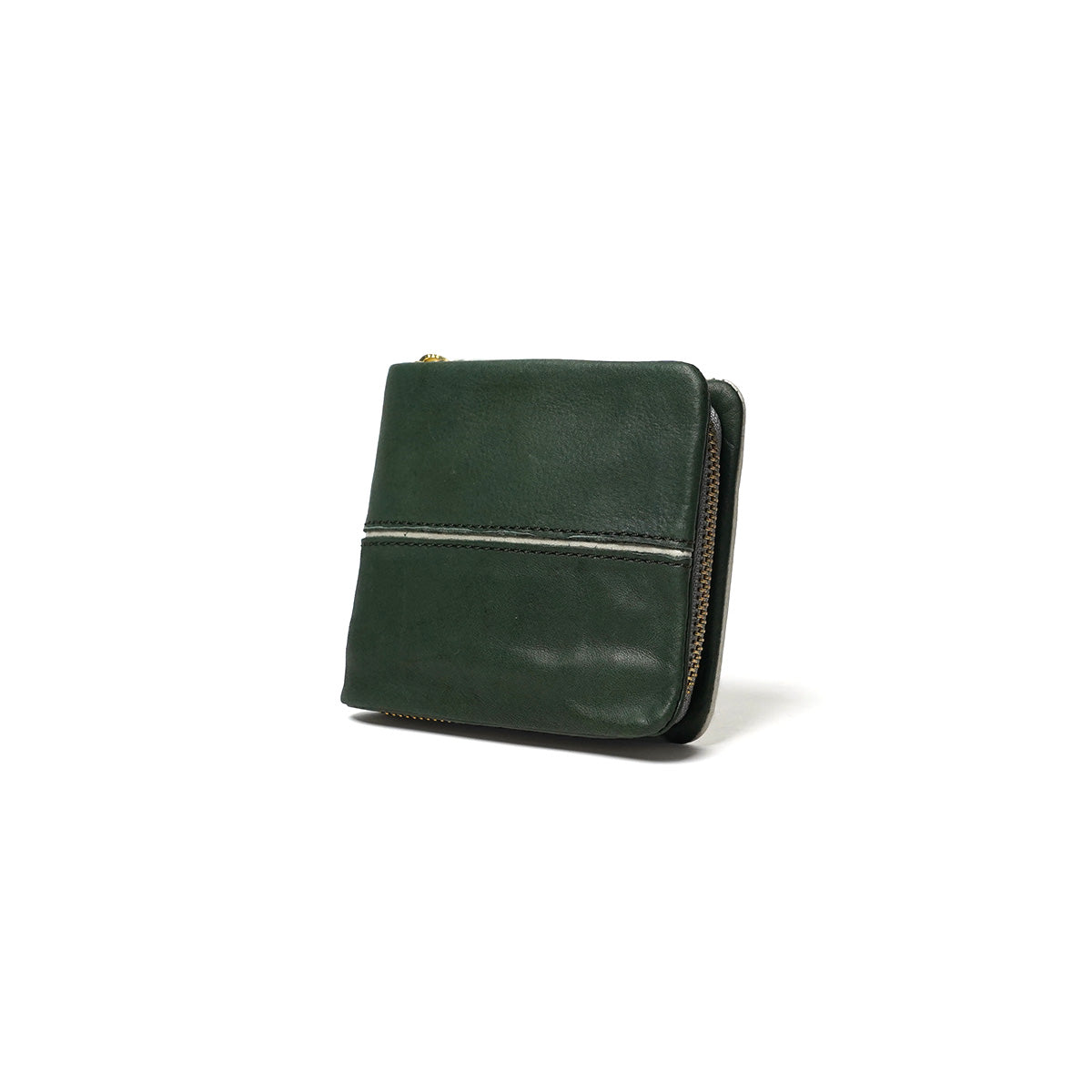 Full Chrome Wash Round Zipper Bifold Wallet HRD402