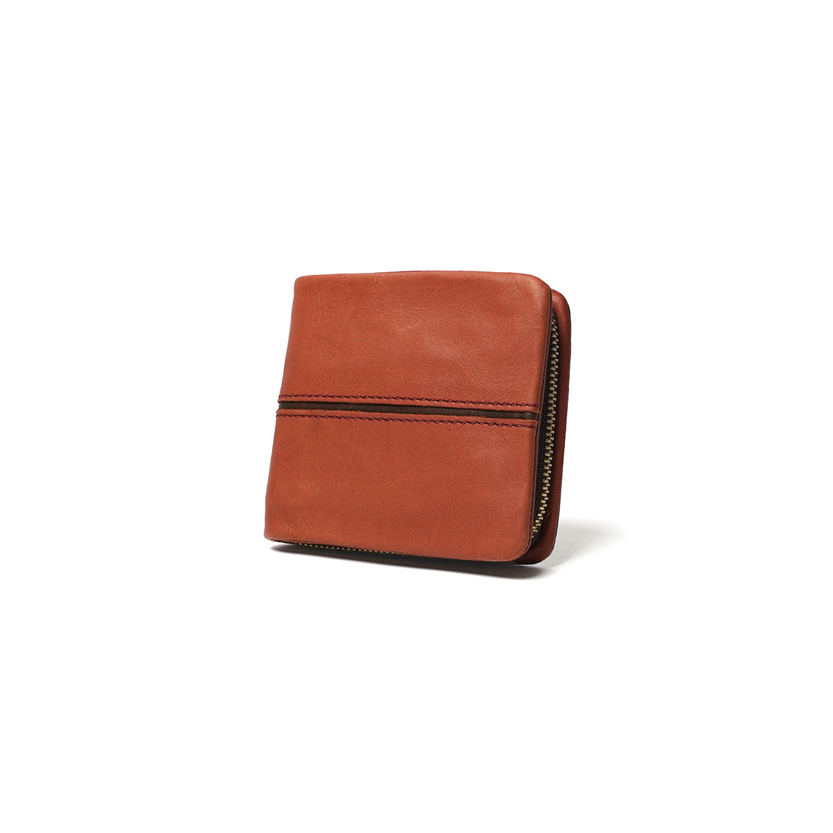 Full Chrome Wash Round Zipper Bifold Wallet HRD402