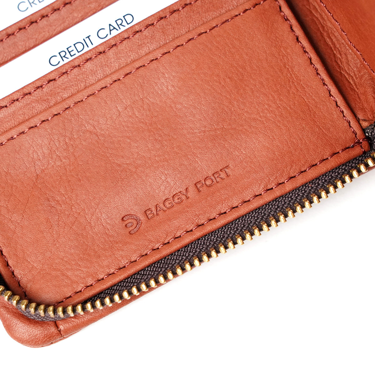 Full Chrome Wash Round Zipper Bifold Wallet HRD402