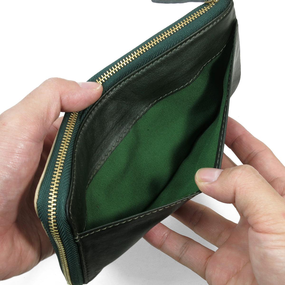 Full Chrome Wash L-Zip Long Wallet HRD410