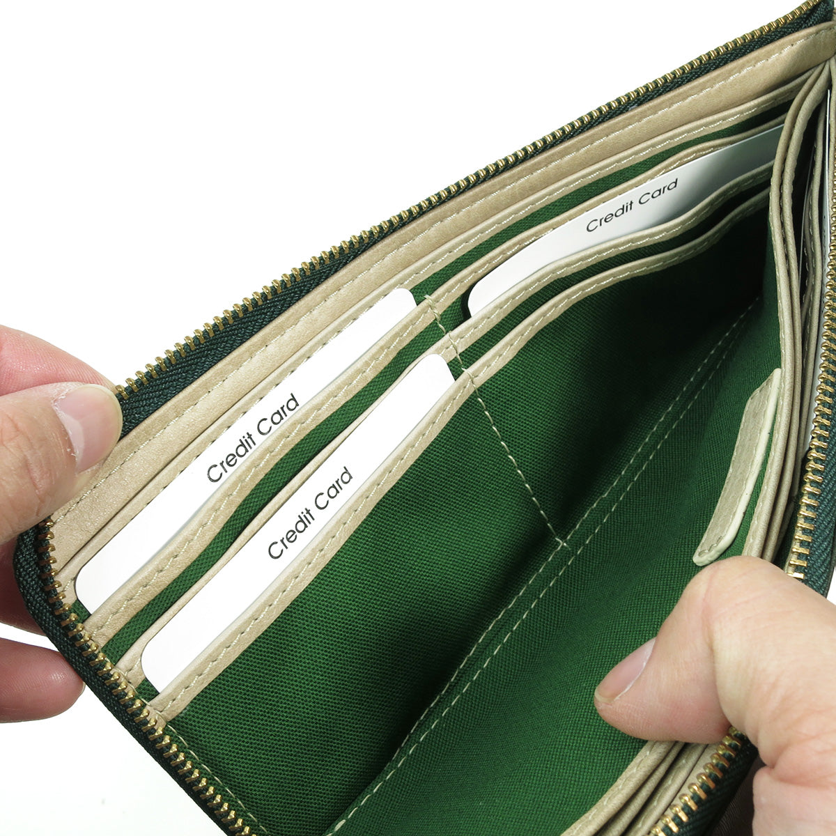 Full Chrome Wash L-Zip Long Wallet HRD410