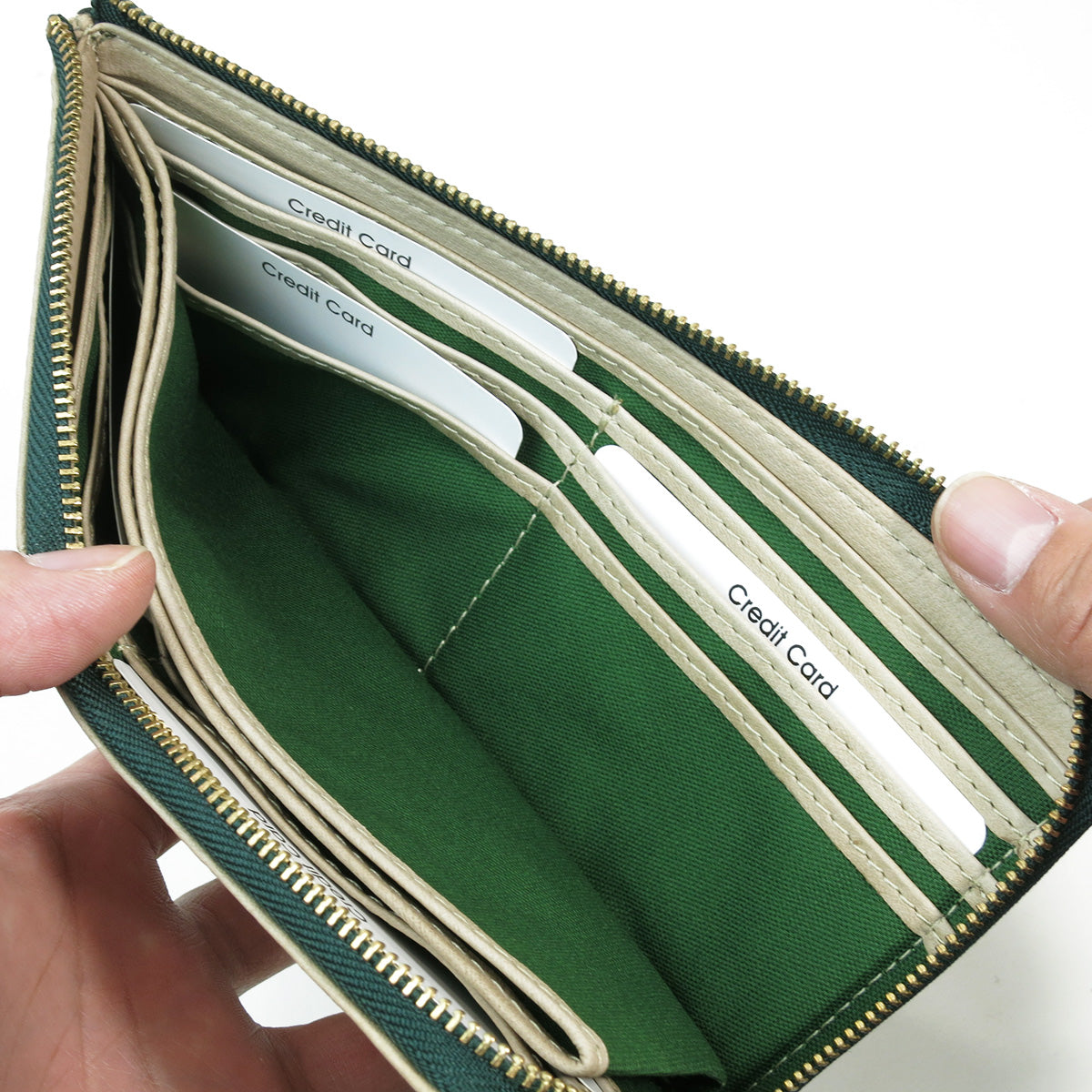 Full Chrome Wash L-Zip Long Wallet HRD410