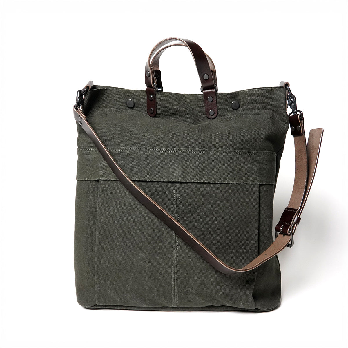 6号帆布×厚口ヌメ ハンドル付きエディターズバッグ KBS428