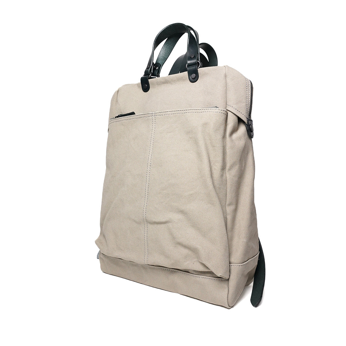 6号帆布×厚口ヌメ ハンドル付きリュックサック KBS441