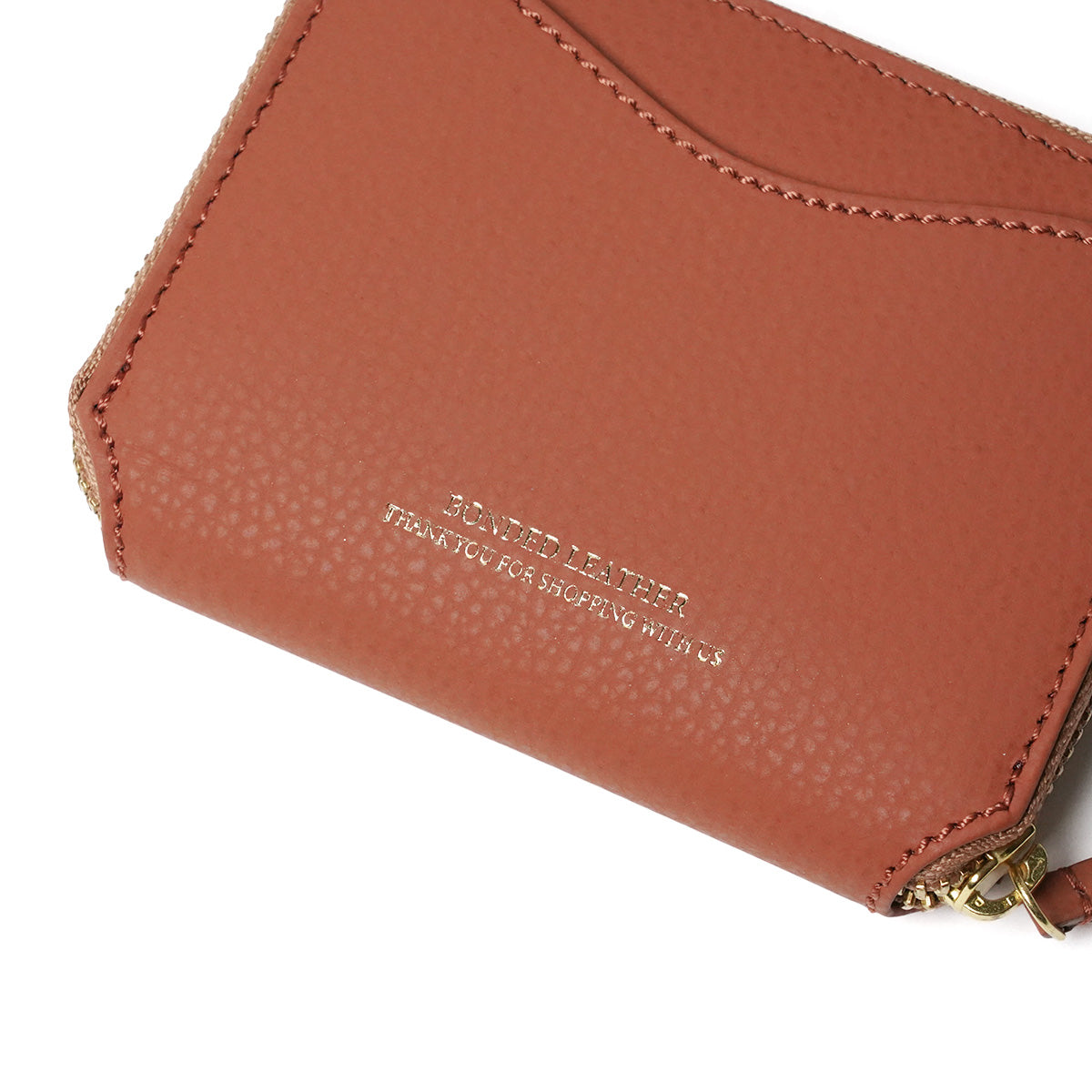 エンボス リサイクルレザー ラウンドファスナー ハーフ財布 LZKM141