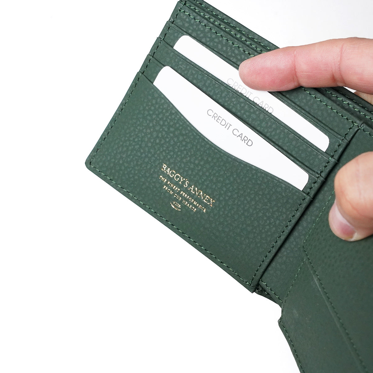 エンボス リサイクルレザー 二つ折り財布 LZKM142