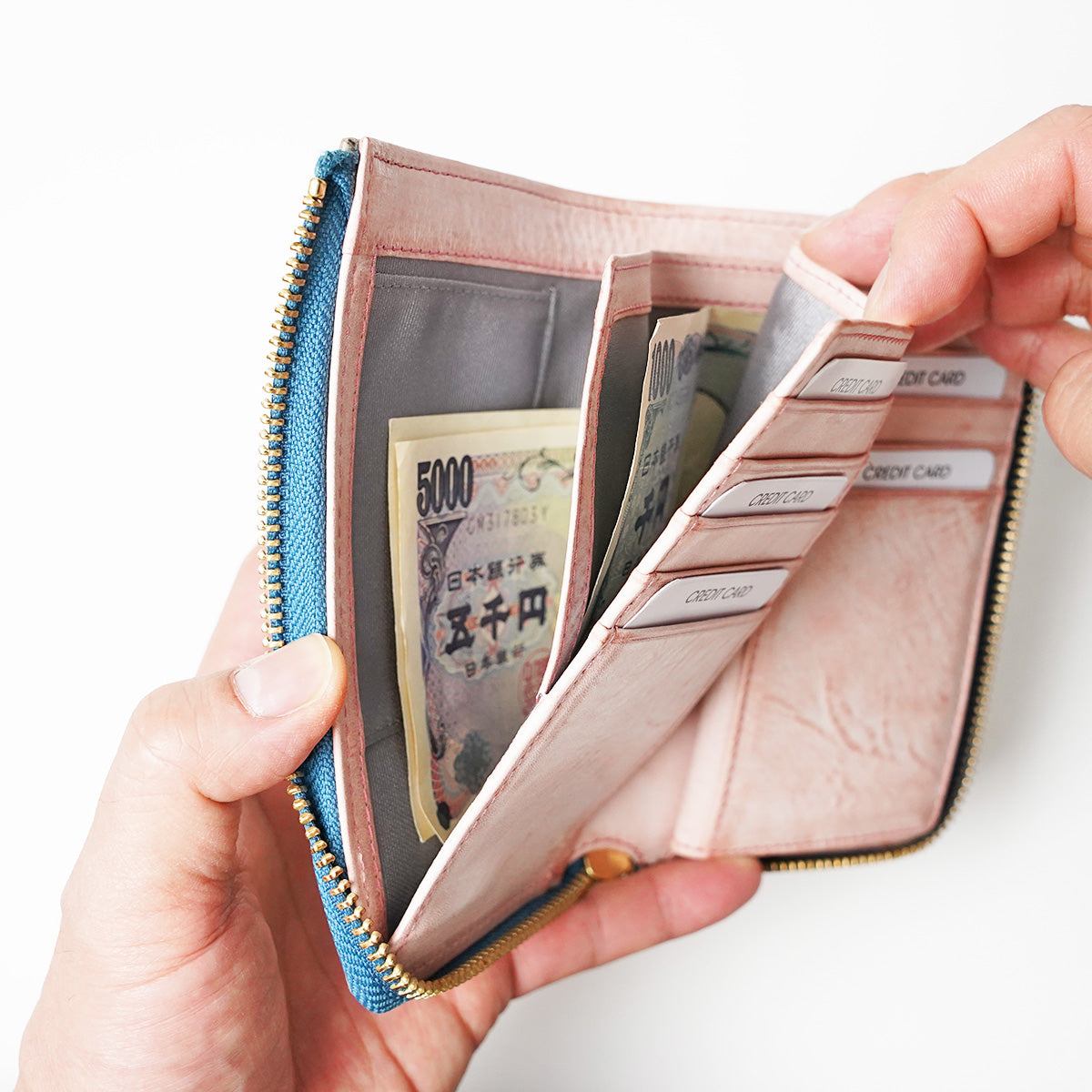Alaska Leather Half Wallet SZKM34