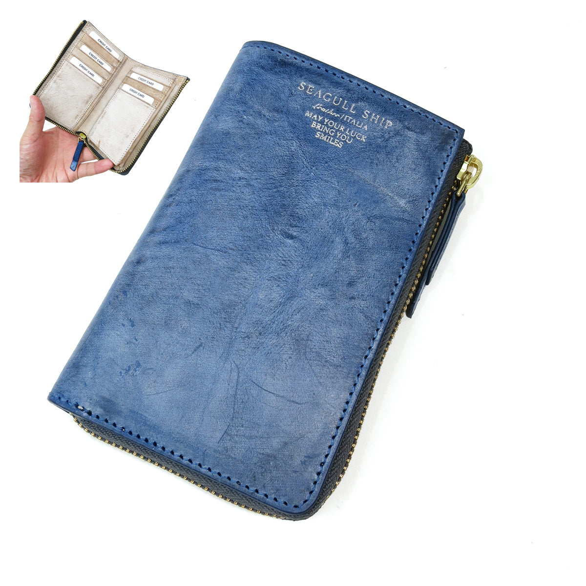 Alaska Leather Half Wallet SZKM34