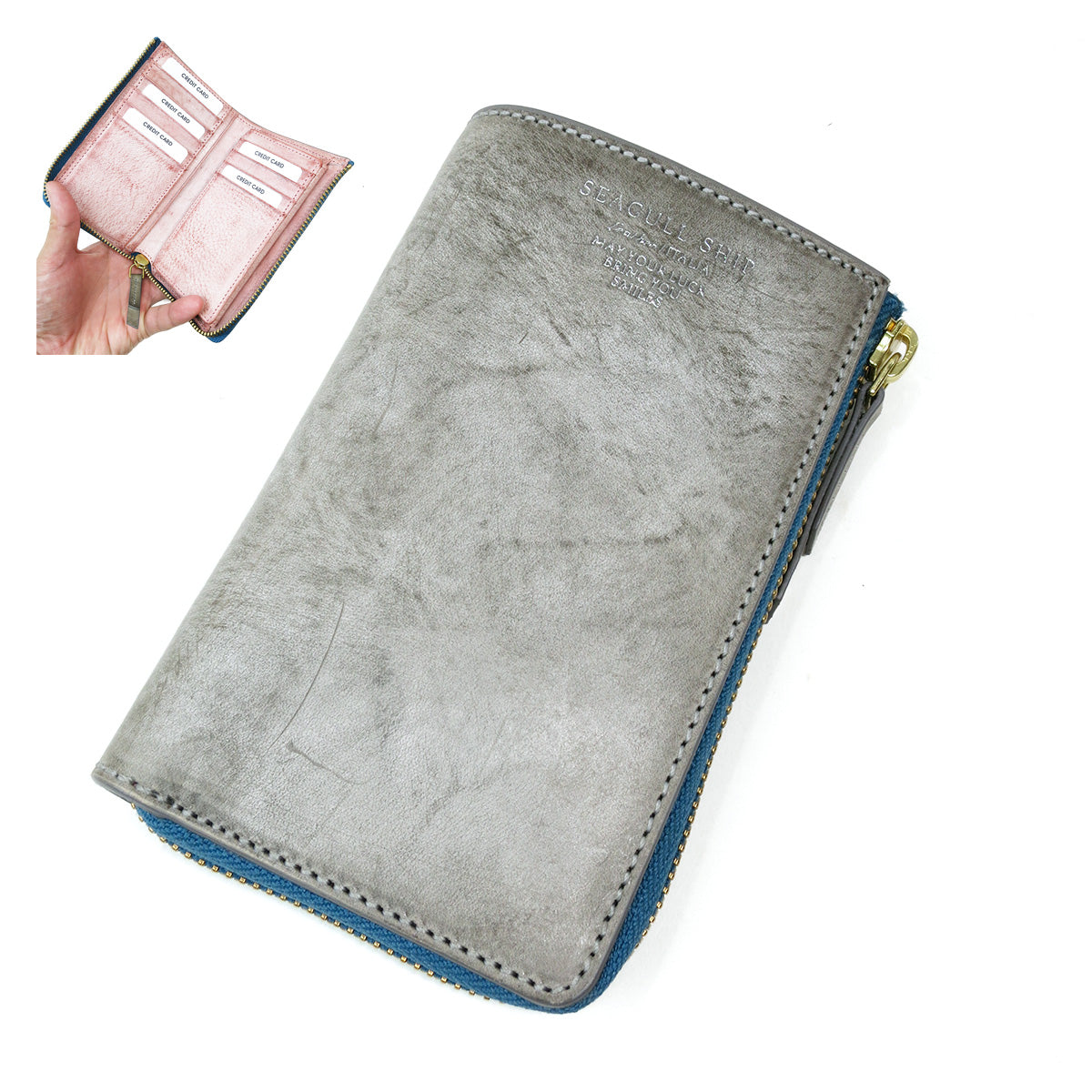 Alaska Leather Half Wallet SZKM34