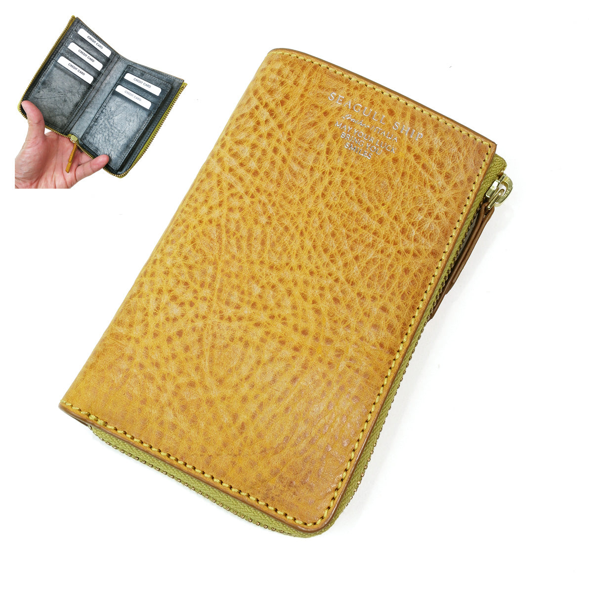 Alaska Leather Half Wallet SZKM34