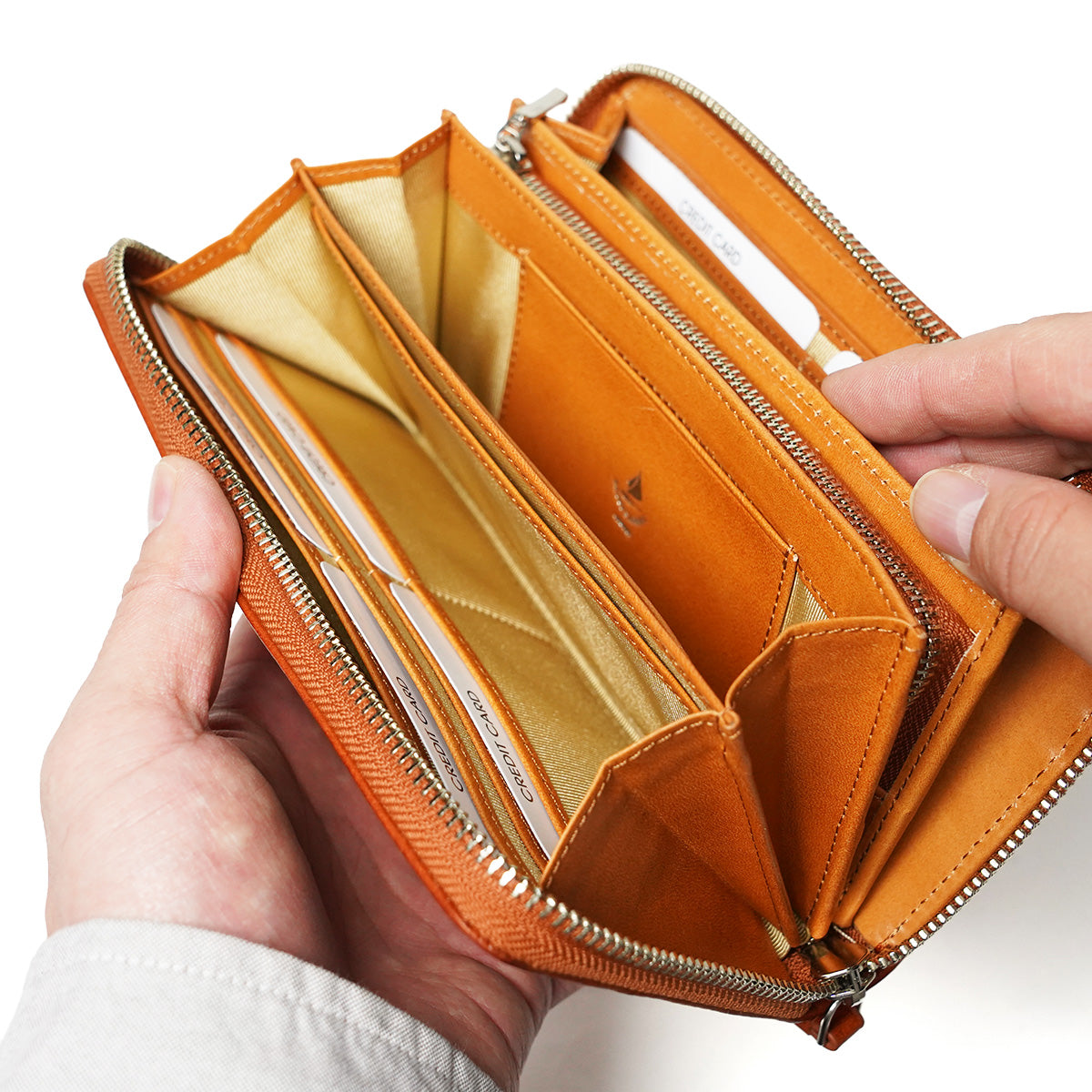 ナチュラルボックス ラウンドファスナー 長財布 LZKM3600