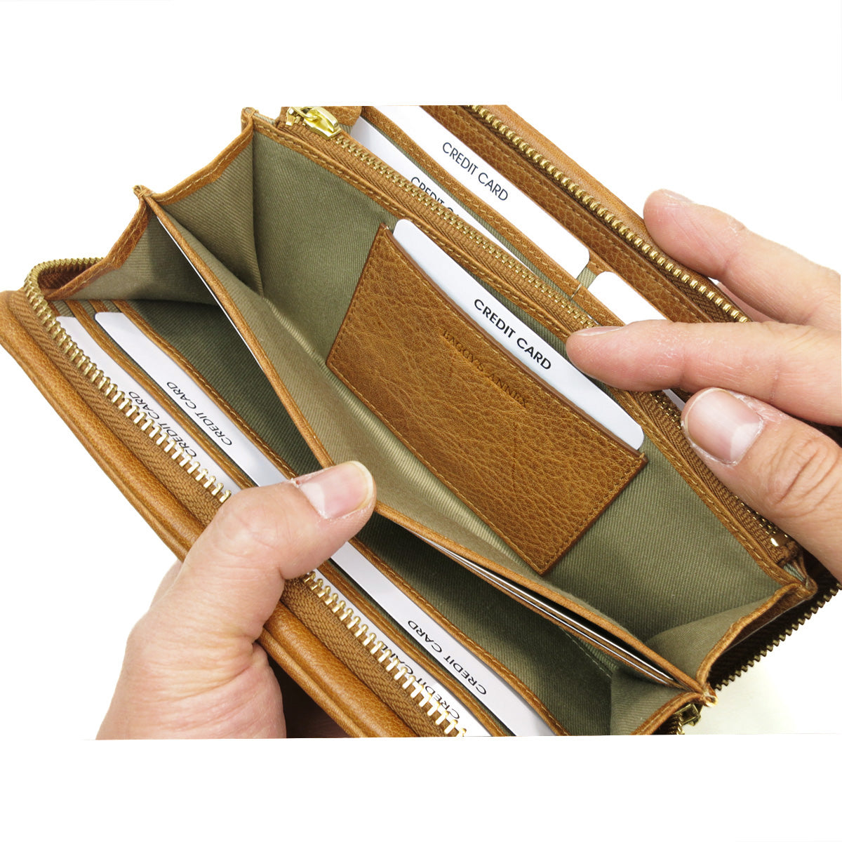 BAFU Leather - Round Zipper Long Wallet LZKM780
