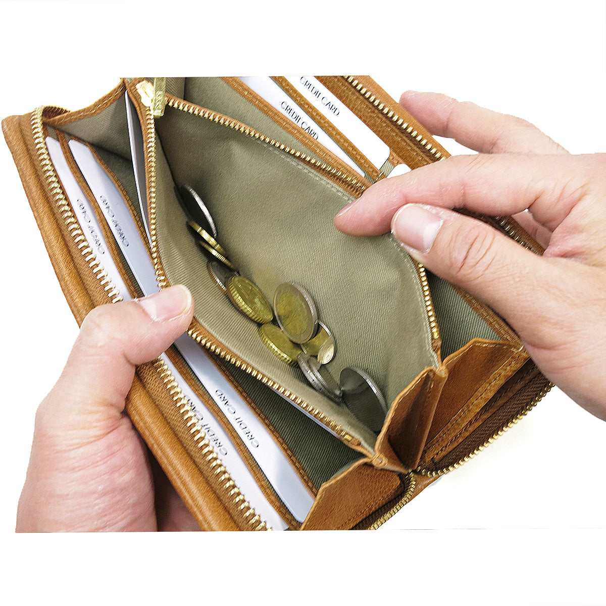 BAFU Leather - Round Zipper Long Wallet LZKM780