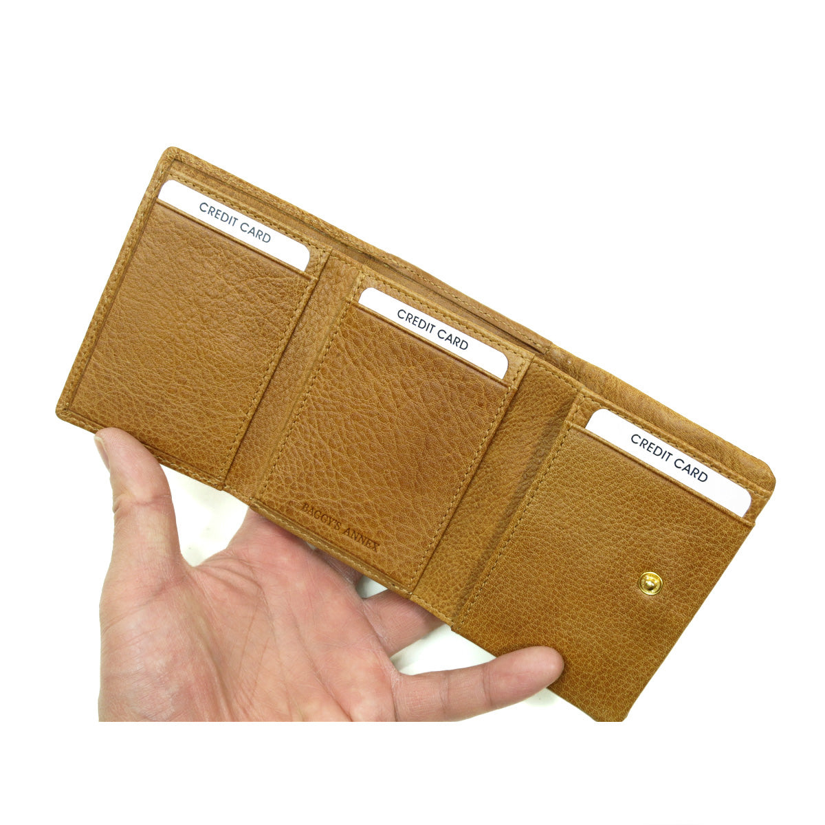 BAFU Leather - Buff Leather - Tri-fold Clasp Wallet LZKM782