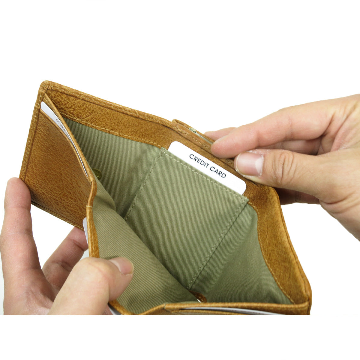 BAFU Leather - Buff Leather - Tri-fold Clasp Wallet LZKM782