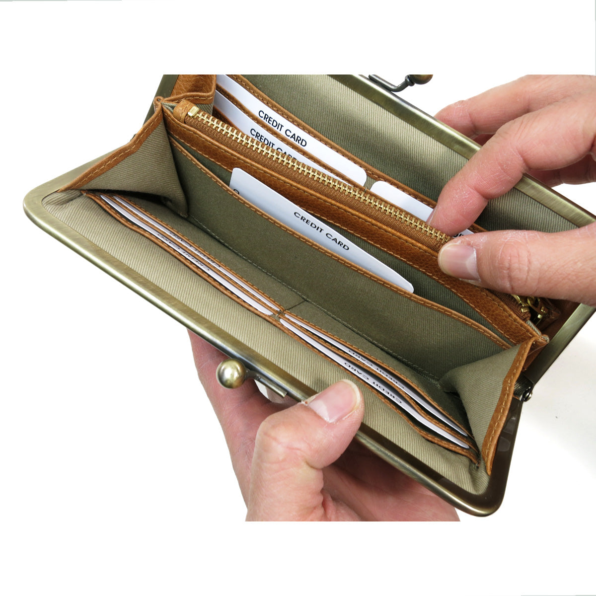 BAFU Leather - Buff Leather - Clasp Purse Long Wallet LZKM783