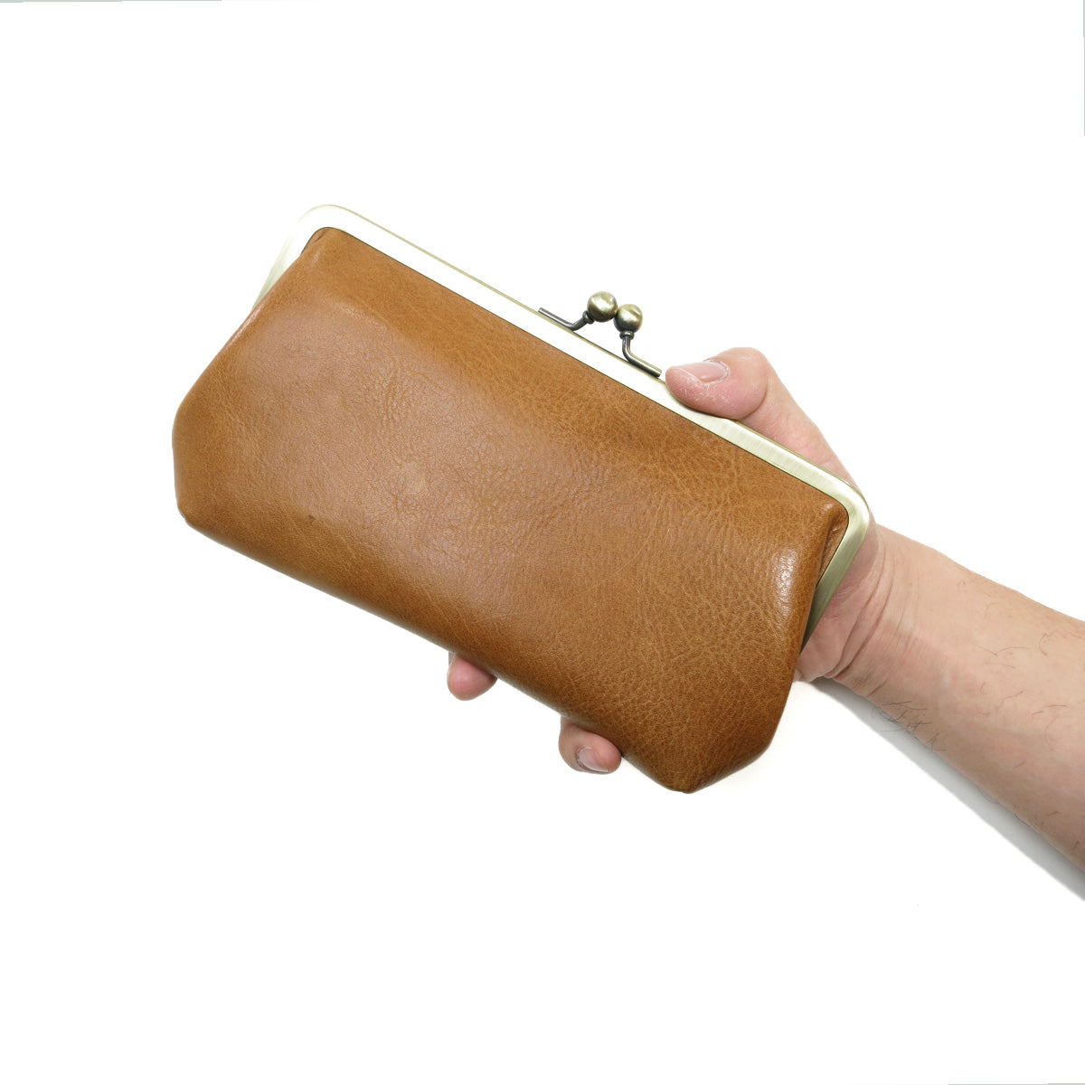 BAFU Leather - Buff Leather - Clasp Purse Long Wallet LZKM783