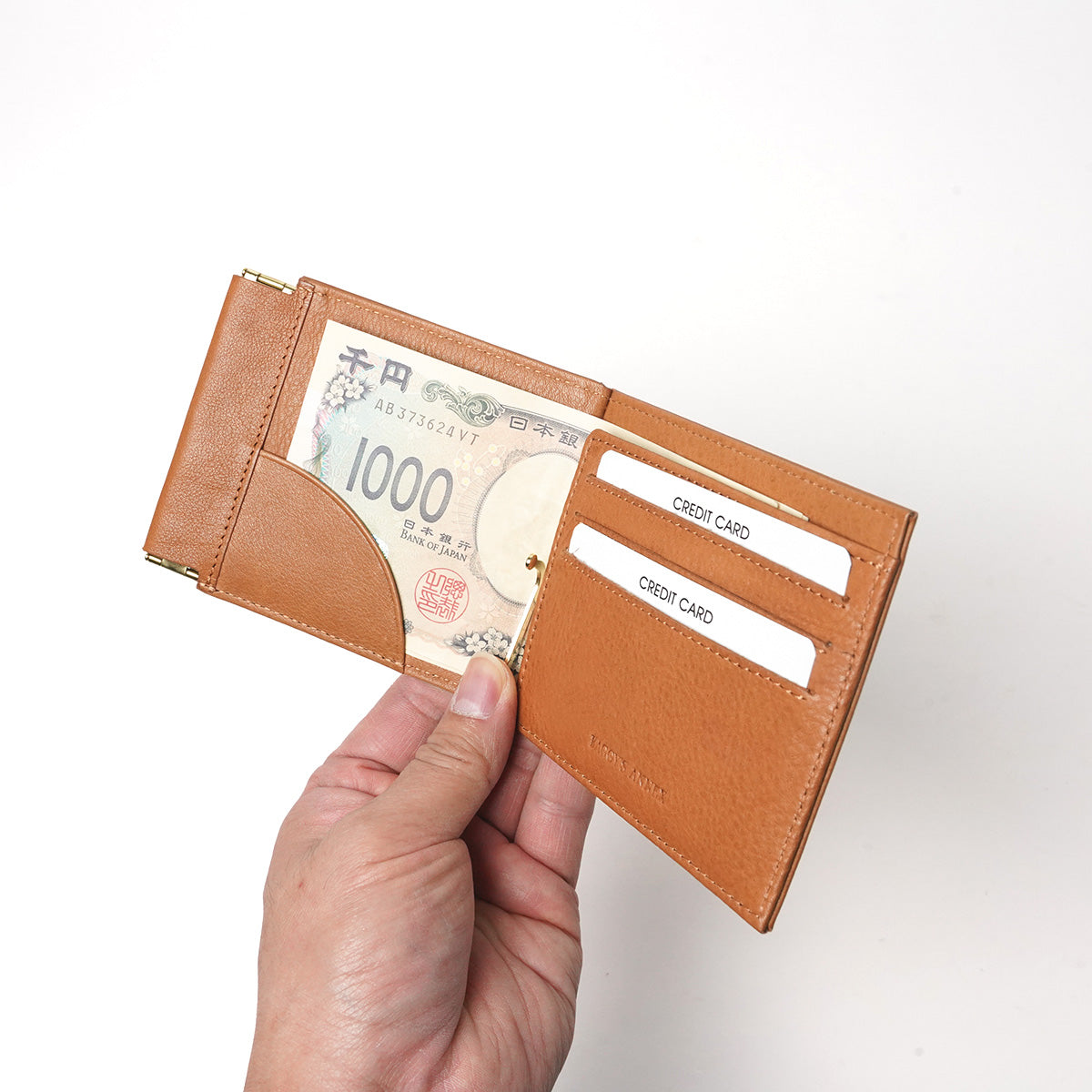 BAFU Leather - Buff Leather - Bill Clip with Coin Purse LZKM789