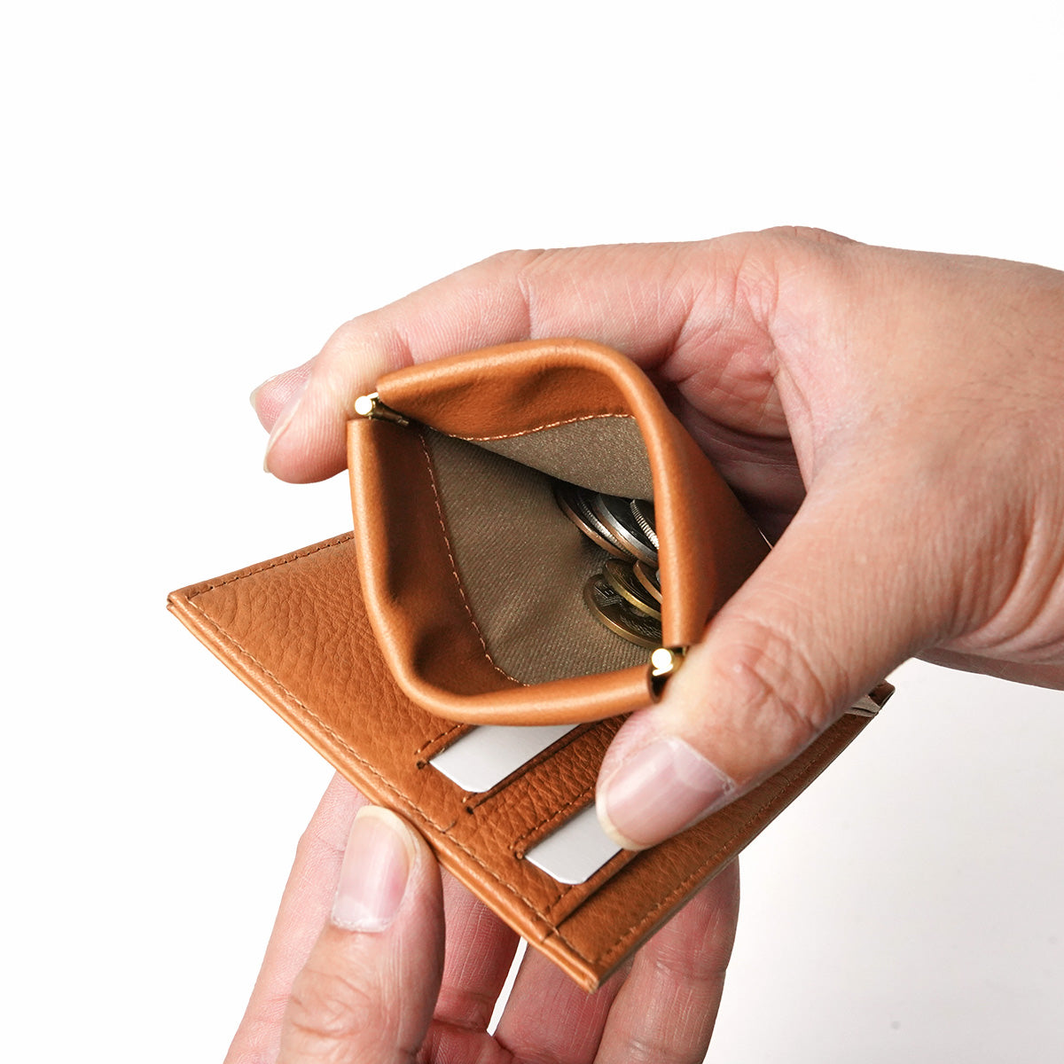 BAFU Leather - Buff Leather - Bill Clip with Coin Purse LZKM789