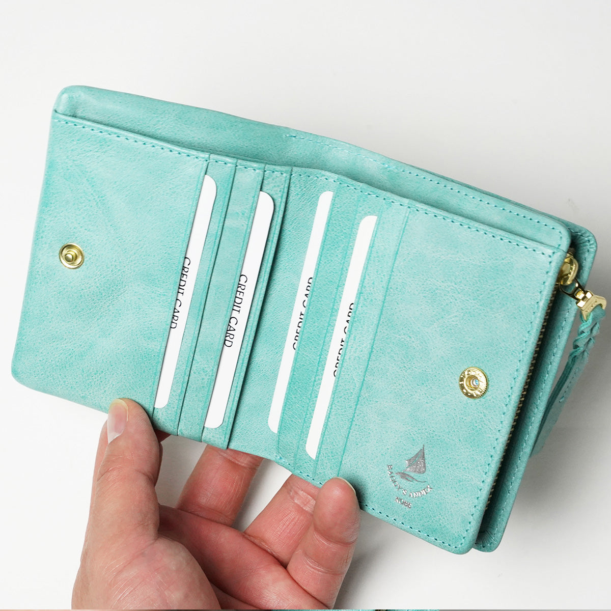 FOG Leather Round Zipper Compact Half Wallet LZYS7002