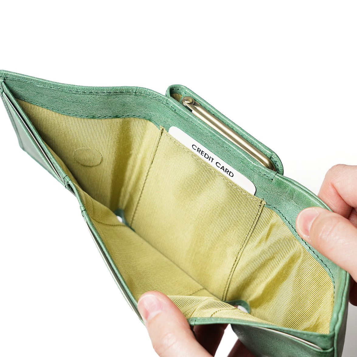 FOG Leather 三つ折りがま口財布 LZYS7009