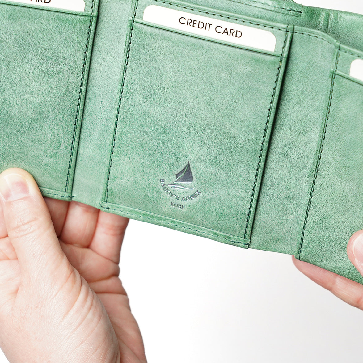 FOG Leather 三つ折りがま口財布 LZYS7009