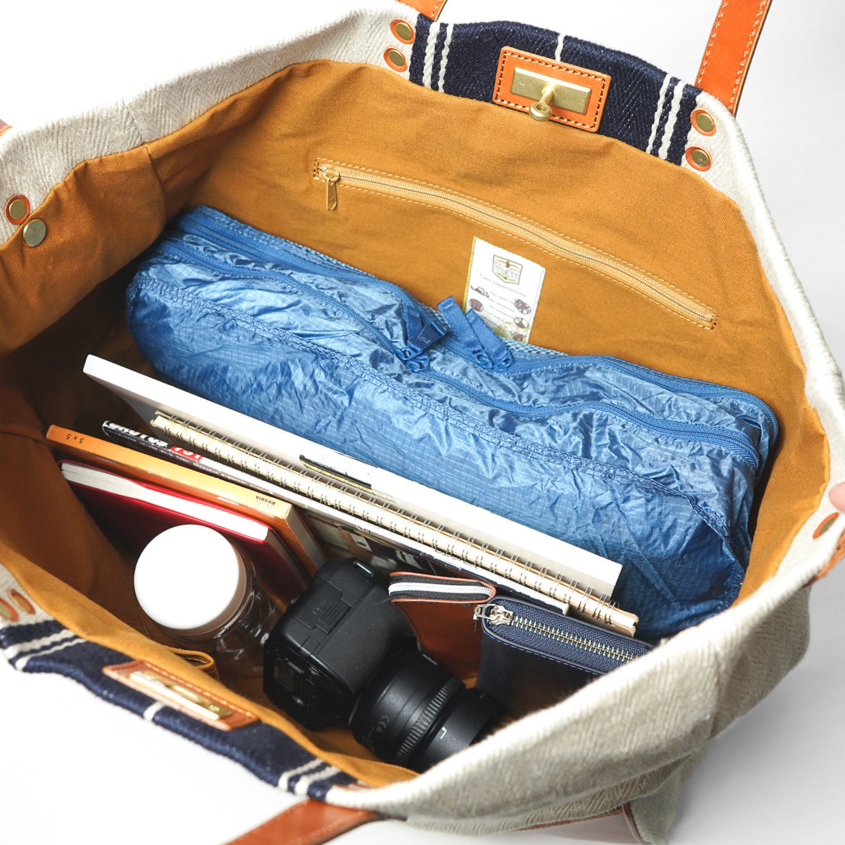 Rayon Linen 20oz Herringbone Tote Bag SMAK700