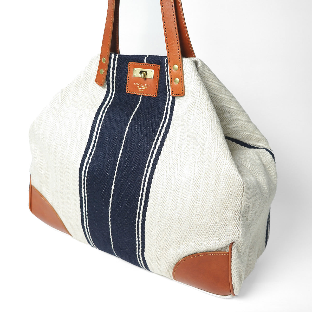 Rayon Linen 20oz Herringbone Tote Bag SMAK700