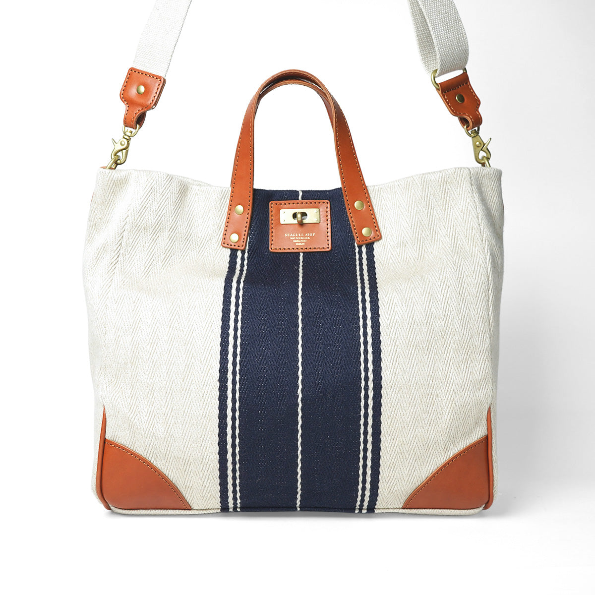 Rayon Linen 20oz Herringbone Tote Shoulder Bag SMAK703