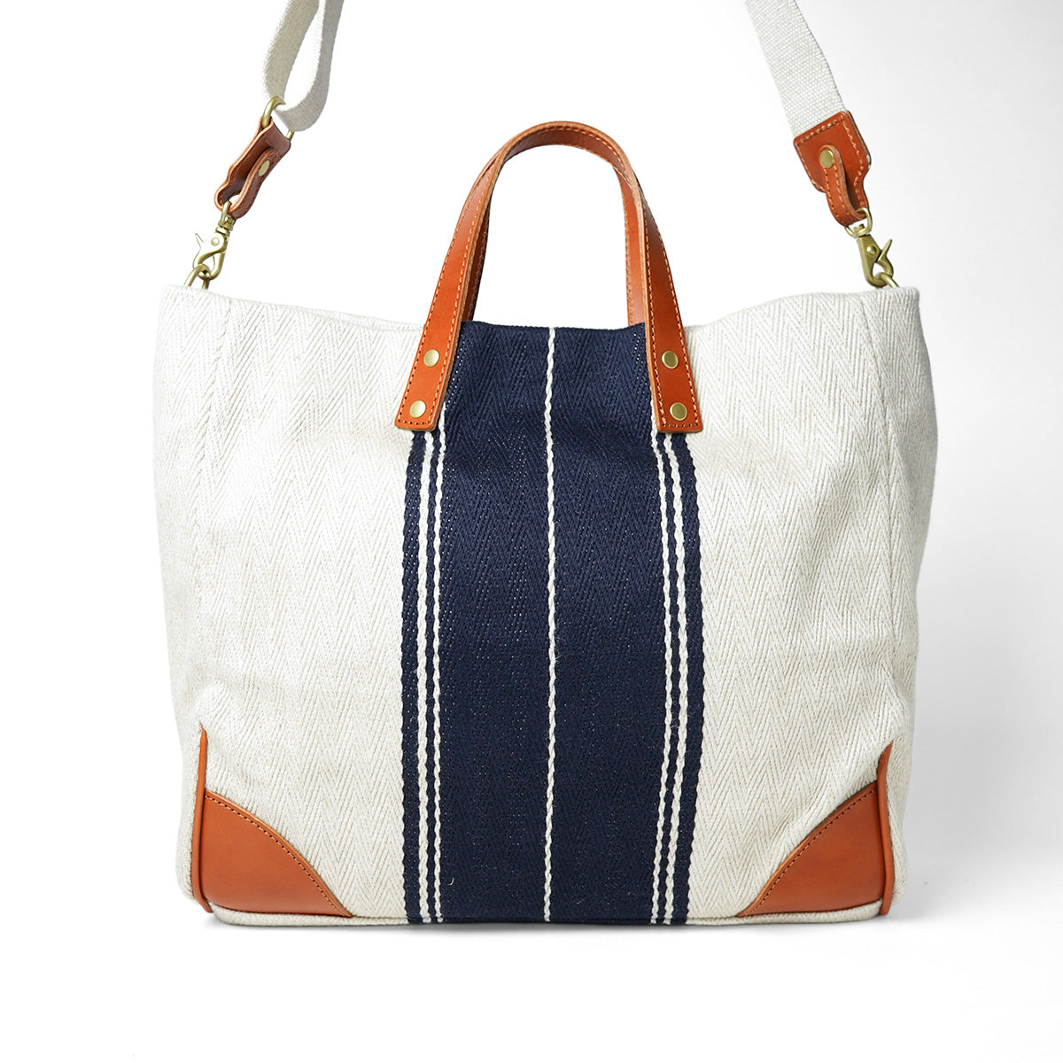 Rayon Linen 20oz Herringbone Tote Shoulder Bag SMAK703
